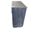 2-Door Wooden Distressed Black Cabinet - Berbere Imports
