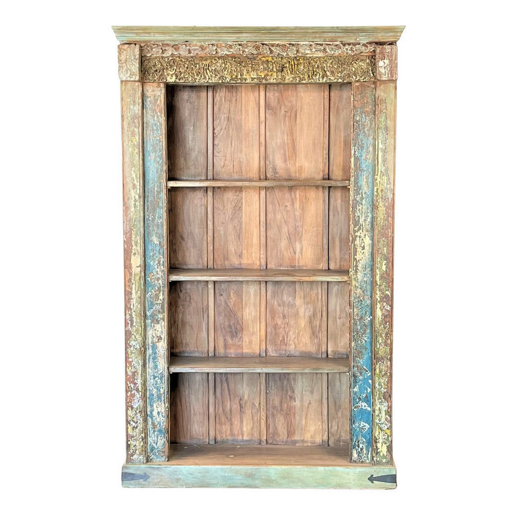 Vintage Indian Wooden Bookshelf - Berbere Imports