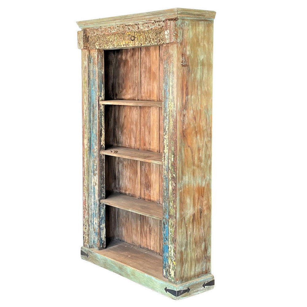 Vintage Indian Wooden Bookshelf - Berbere Imports