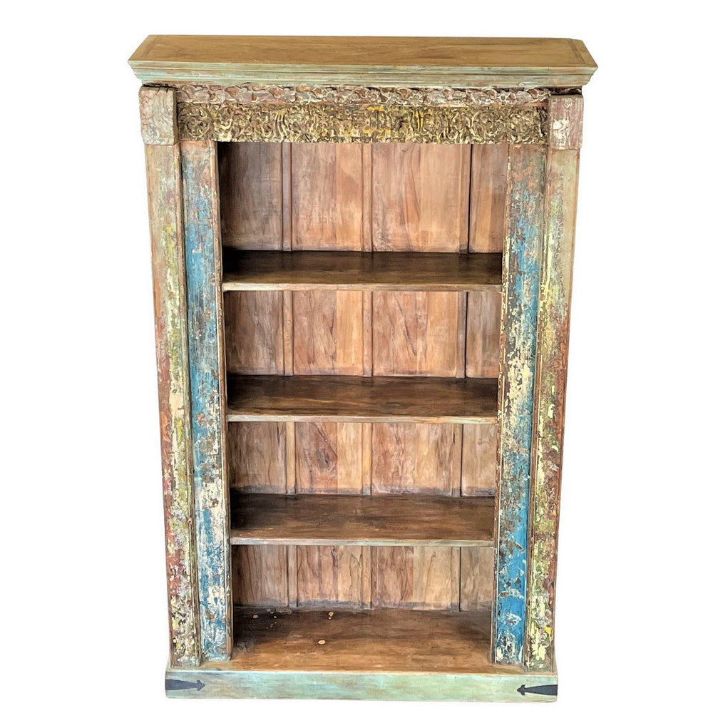 Vintage Indian Wooden Bookshelf - Berbere Imports