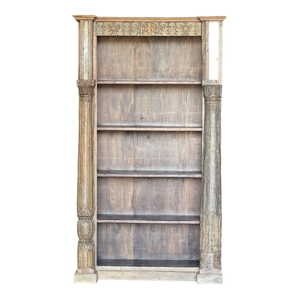 Vintage Indian Wooden Bookcase - Berbere Imports