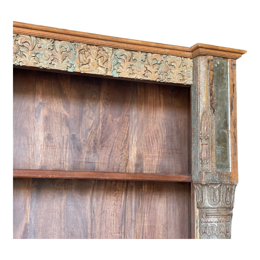 Vintage Indian Wooden Bookcase - Berbere Imports
