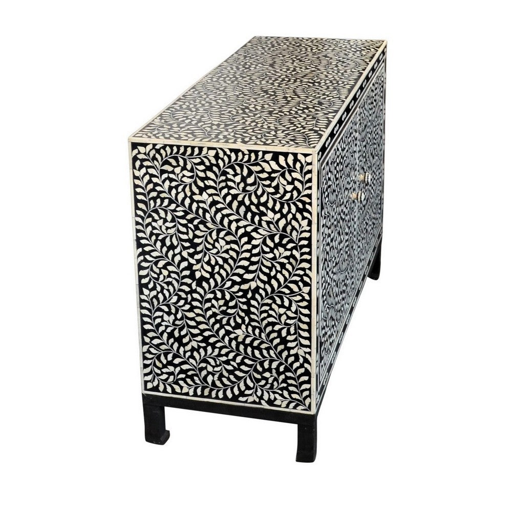 Moroccan Inspired Bone Inlay Cabinet - Berbere Imports