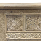 Low Wooden Carved Cabinet - Berbere Imports