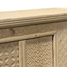 Low Wooden Carved Cabinet - Berbere Imports