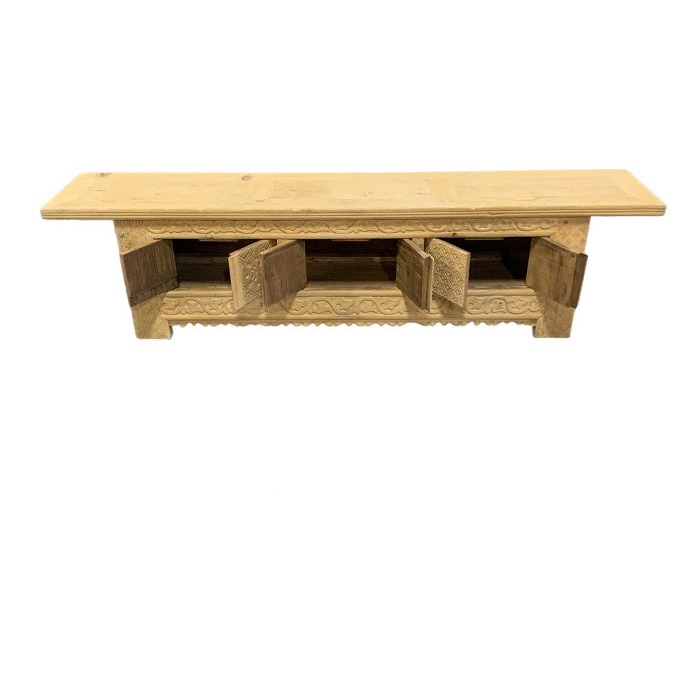 Low Carved Cabinet - Berbere Imports