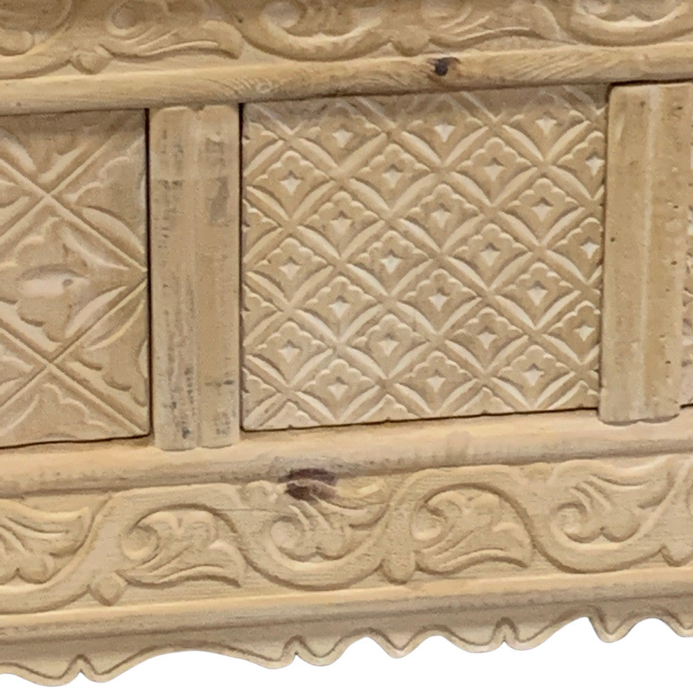 Low Carved Cabinet - Berbere Imports