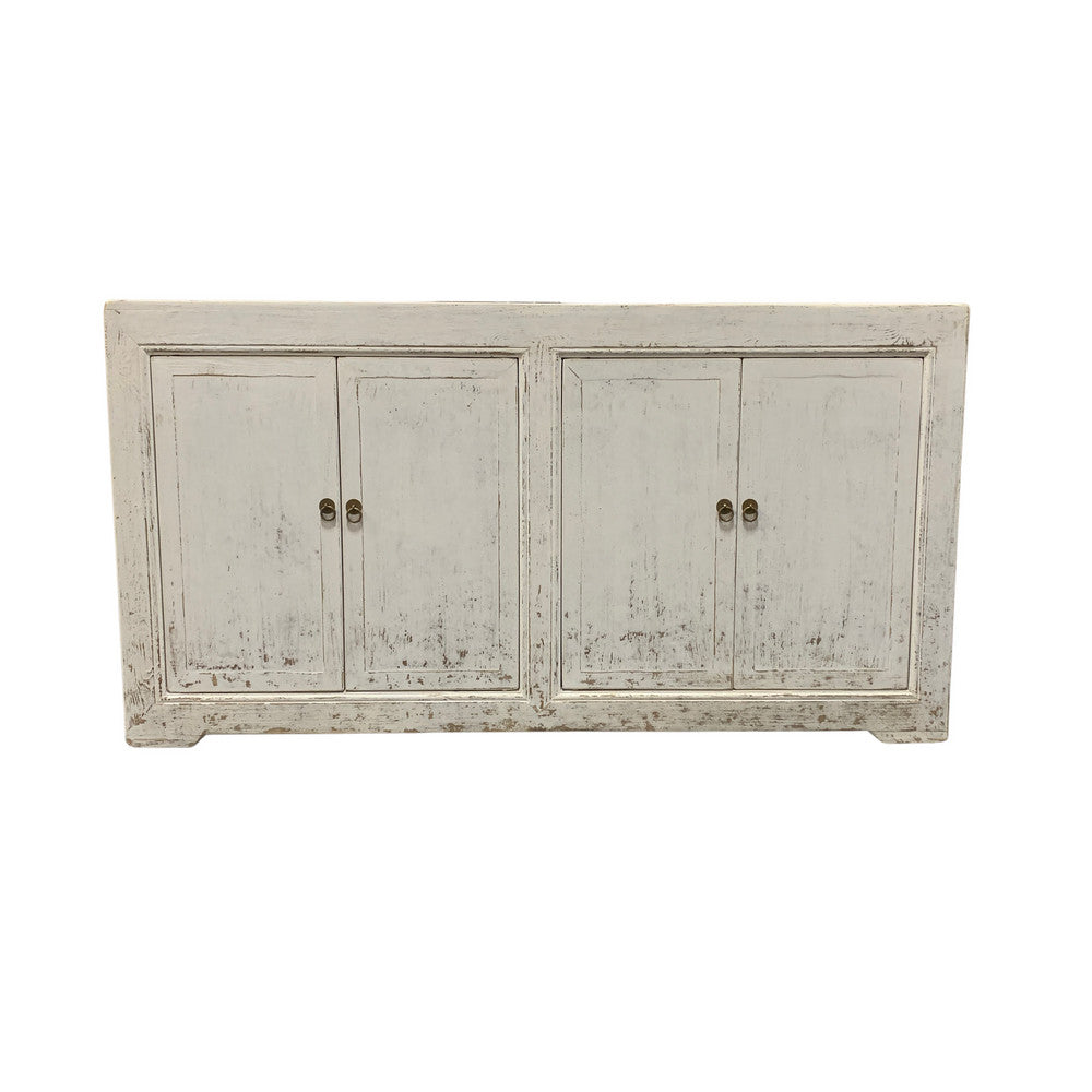 White Four Door Cabinet - Berbere Imports