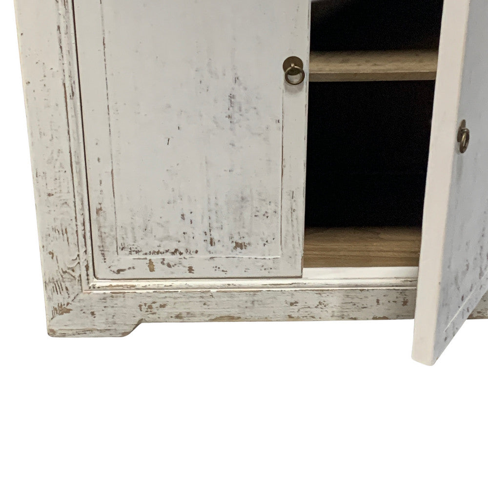 White Four Door Cabinet - Berbere Imports