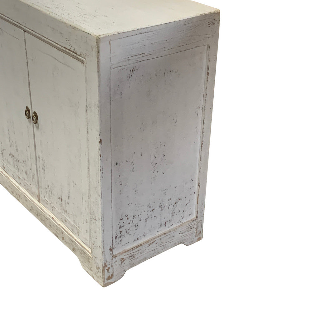 White Four Door Cabinet - Berbere Imports