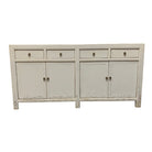 White 4-Door Wooden Cabinet - Berbere Imports