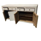 White 4-Door Wooden Cabinet - Berbere Imports