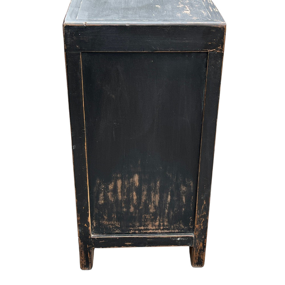 2-Door Wooden Cabinet With Metal Detail - Berbere Imports