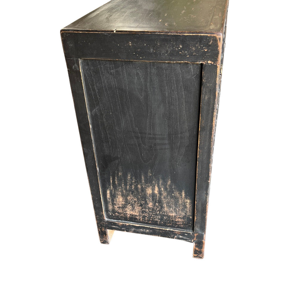 2-Door Wooden Cabinet With Metal Detail - Berbere Imports