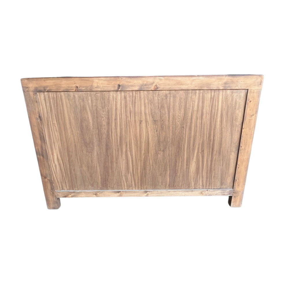 2-Door Wooden Cabinet With Metal Detail - Berbere Imports