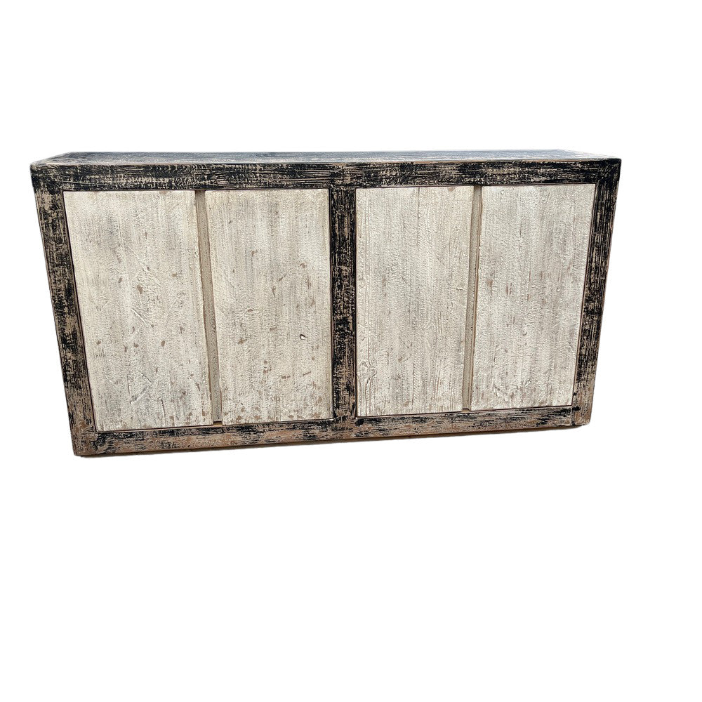 Vintage Distressed 4-Door Sideboard - Berbere Imports