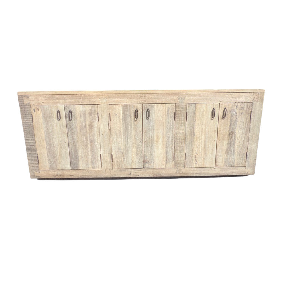 Vintage Indian 6-Door Wooden Sideboard - Berbere Imports