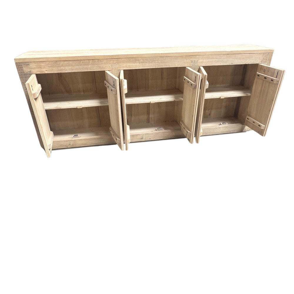 Vintage Indian 6-Door Wooden Sideboard - Berbere Imports