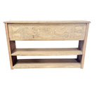 Indian Carved Wooden Sideboard With Shelves - Berbere Imports