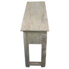 Vintage Carved Whitewash Console - Berbere Imports