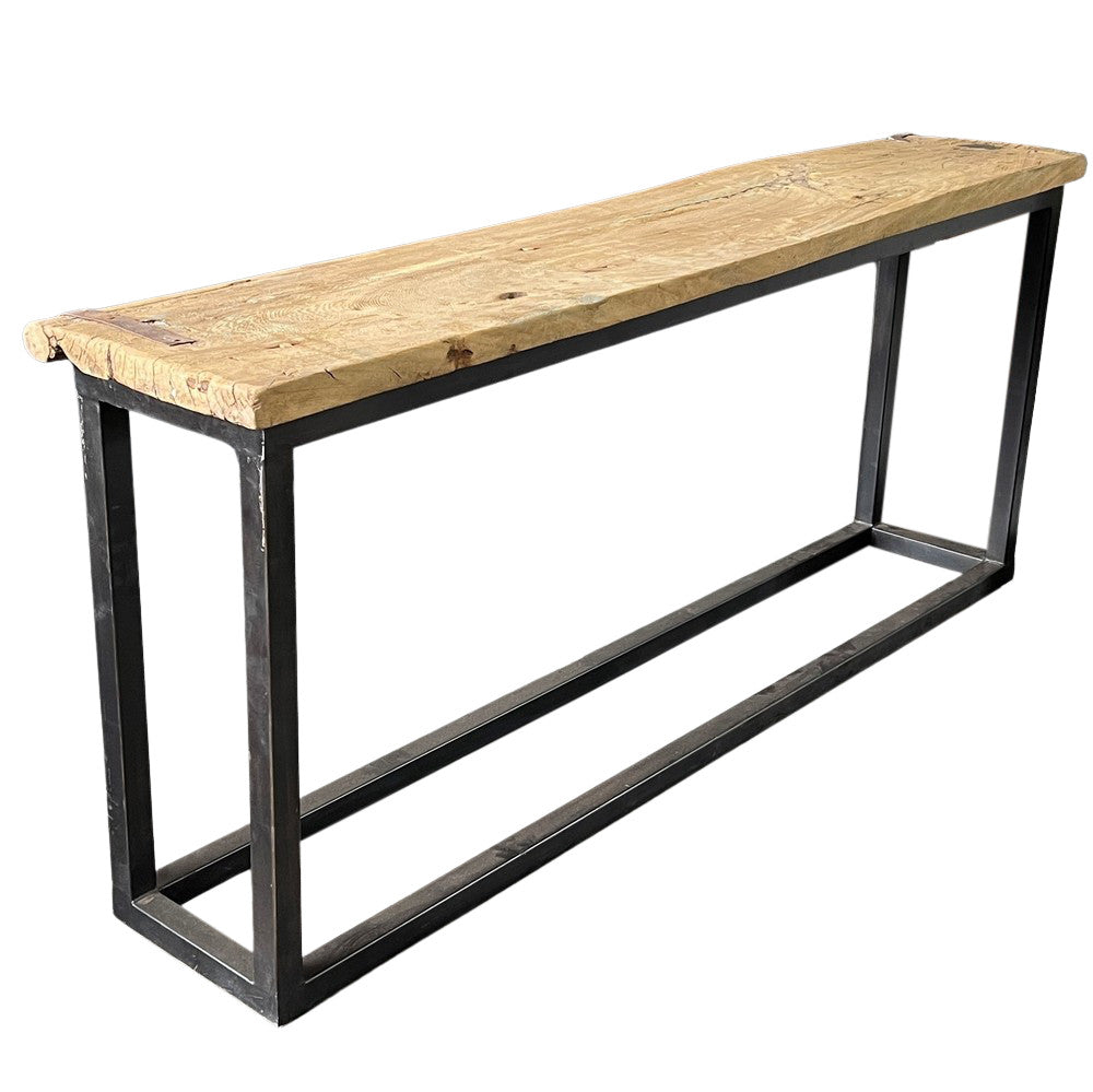 Vintage Wood And Iron Console - Berbere Imports