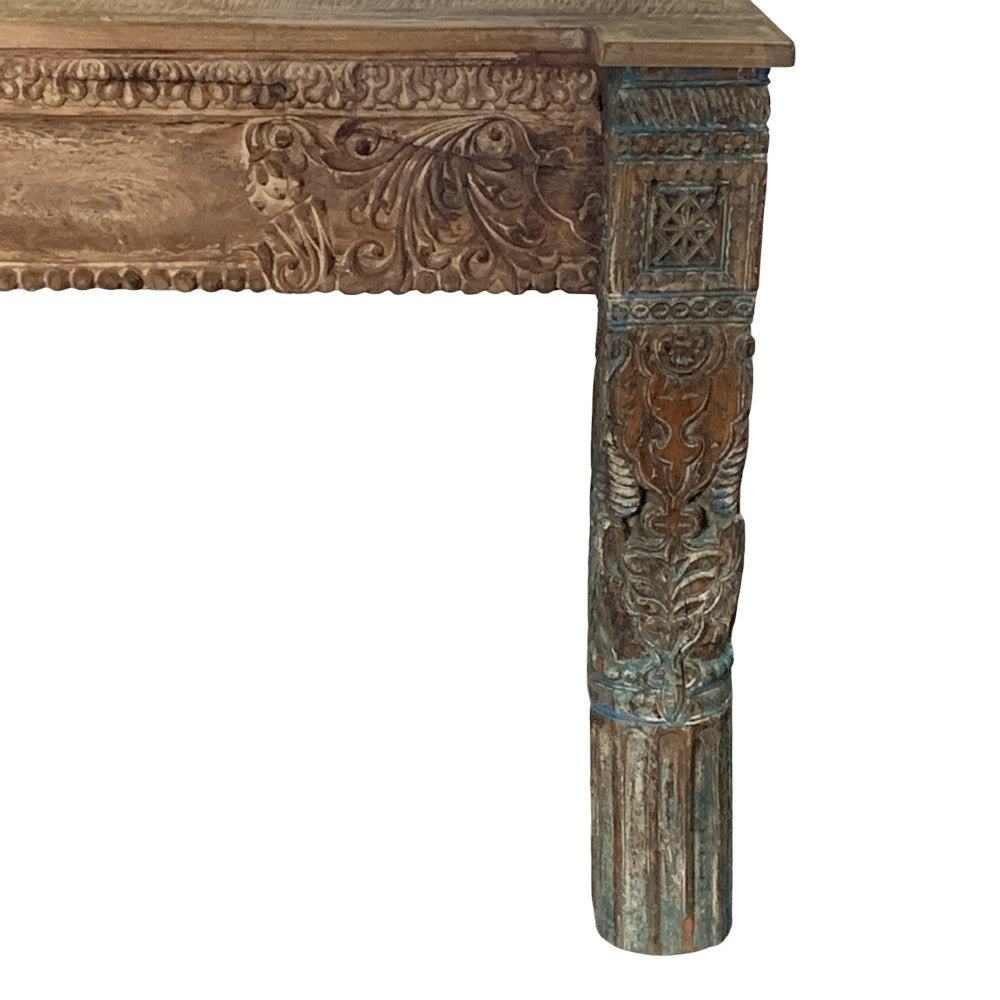 Vintage Carved Console Table - Berbere Imports