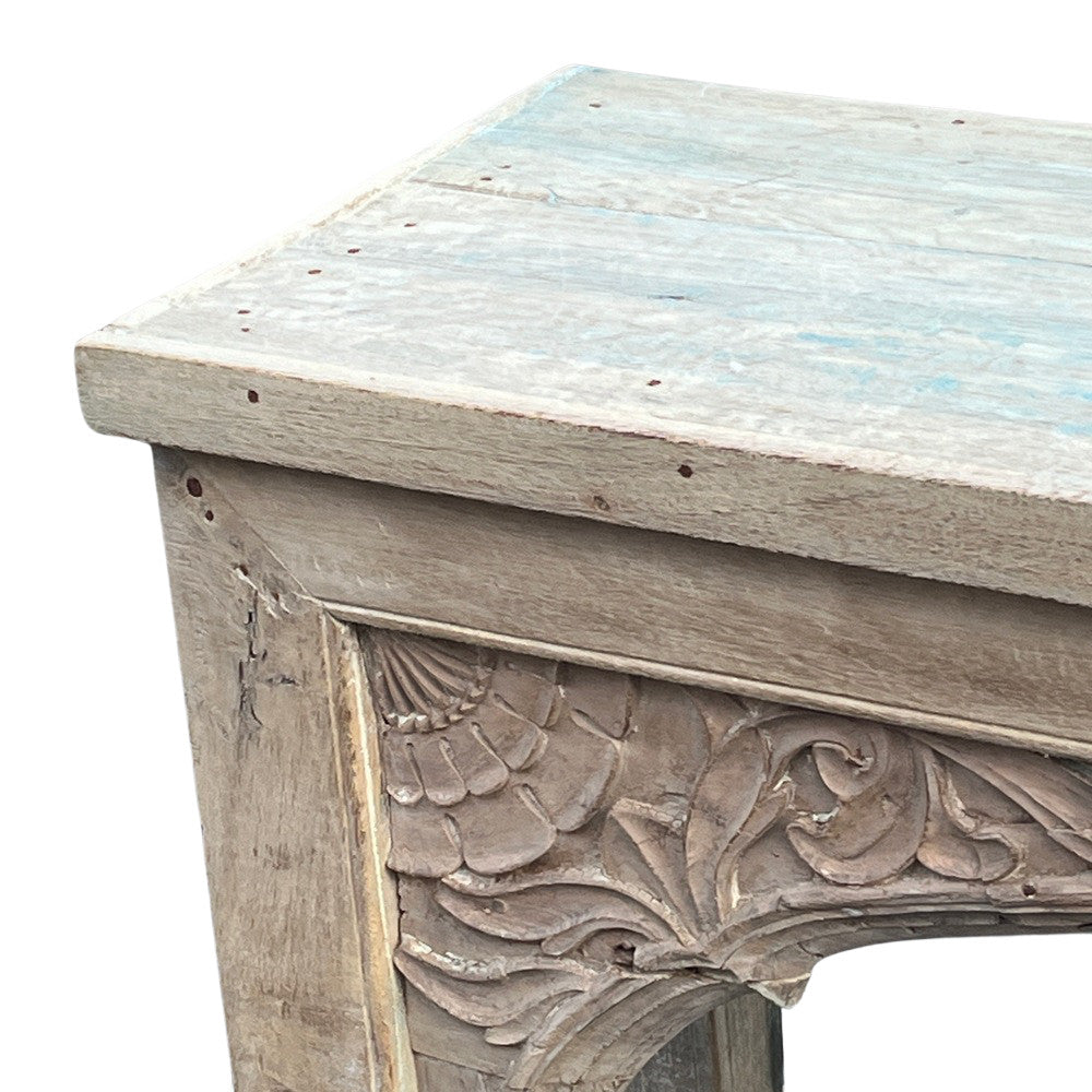 Vintage Carved Wooden Console - Berbere Imports