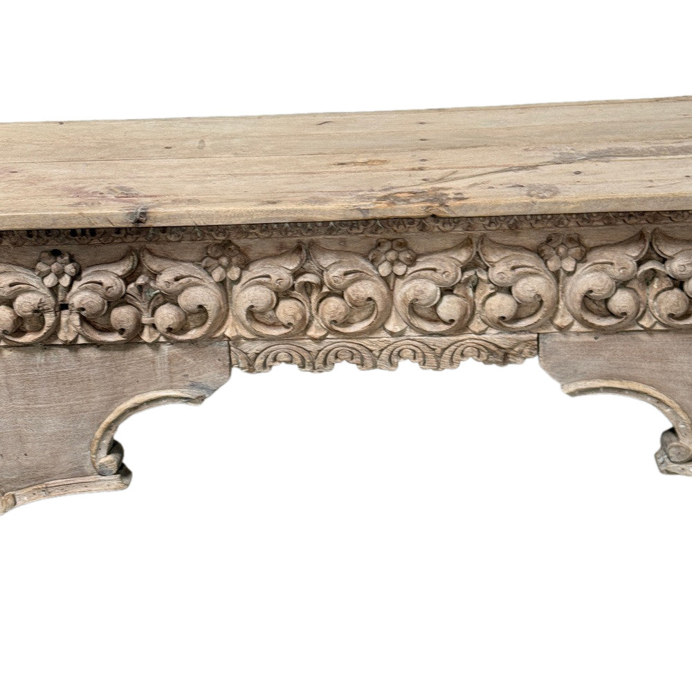 Vintage Indian Carved Wooden Console - Berbere Imports