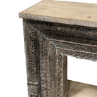 Vintage Indian Carved Wooden Console - Berbere Imports