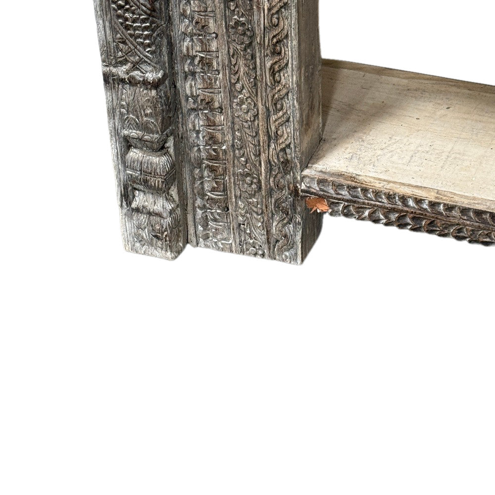 Vintage Indian Carved Wooden Console - Berbere Imports