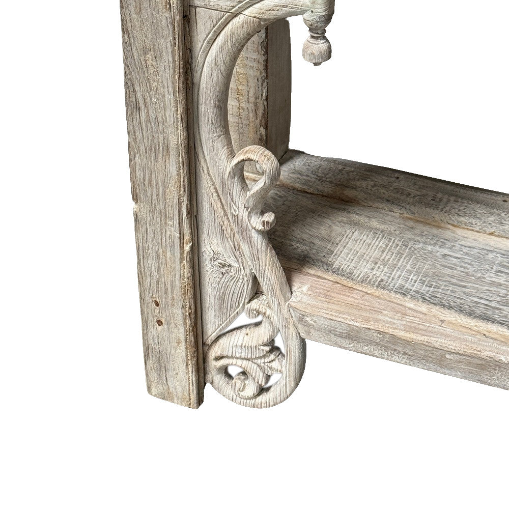 Vintage Indian Carved Wooden Console - Berbere Imports
