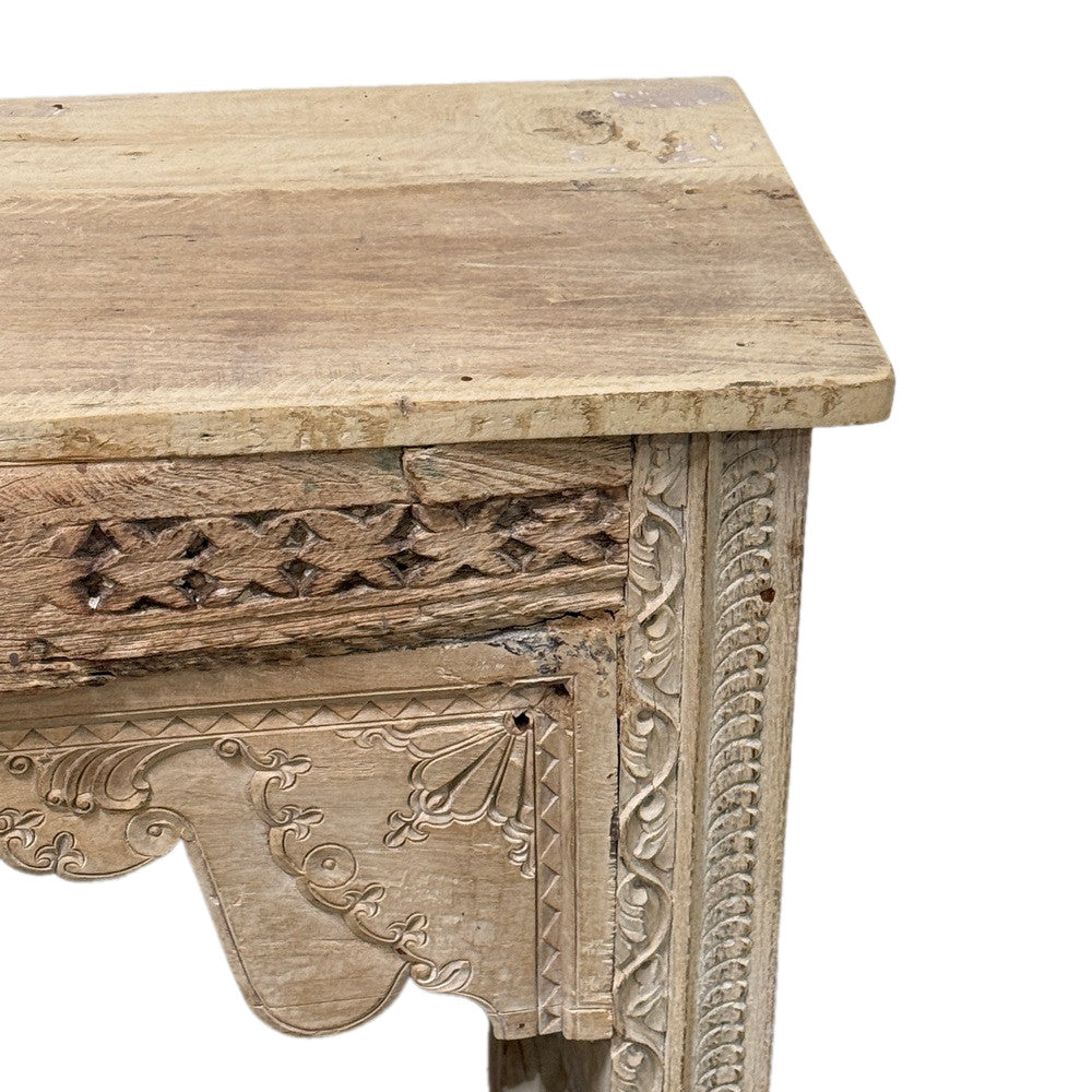Vintage Indian Carved Wooden Console - Berbere Imports