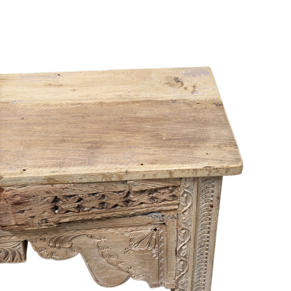 Vintage Indian Carved Wooden Console - Berbere Imports