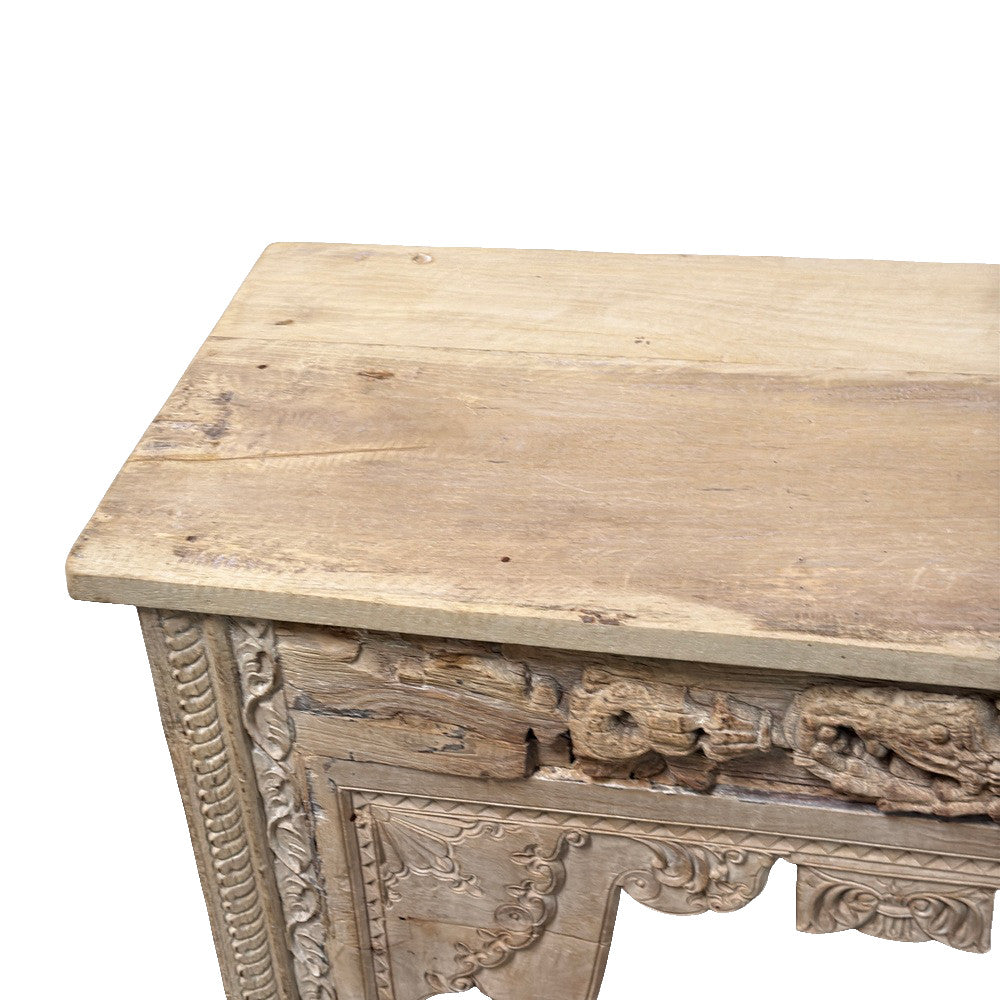 Vintage Indian Carved Wooden Console - Berbere Imports