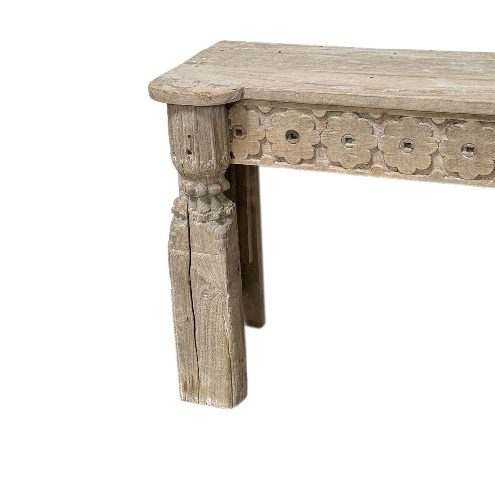 Vintage Indian Carved Wooden Console - Berbere Imports