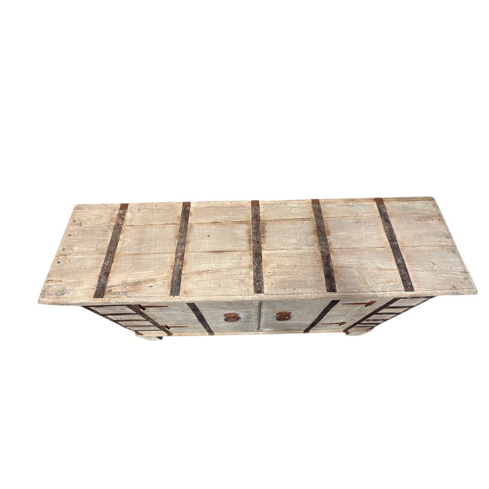 Vintage Indian Pitara Box With Doors - Berbere Imports