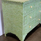 White And Green Bone Inlay 4-Drawer Dresser - Berbere Imports