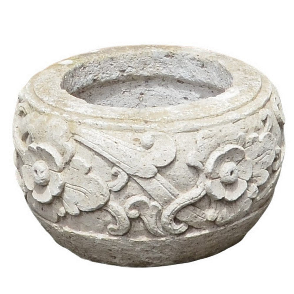 Indonesian Carved Stone Planter - Berbere Imports