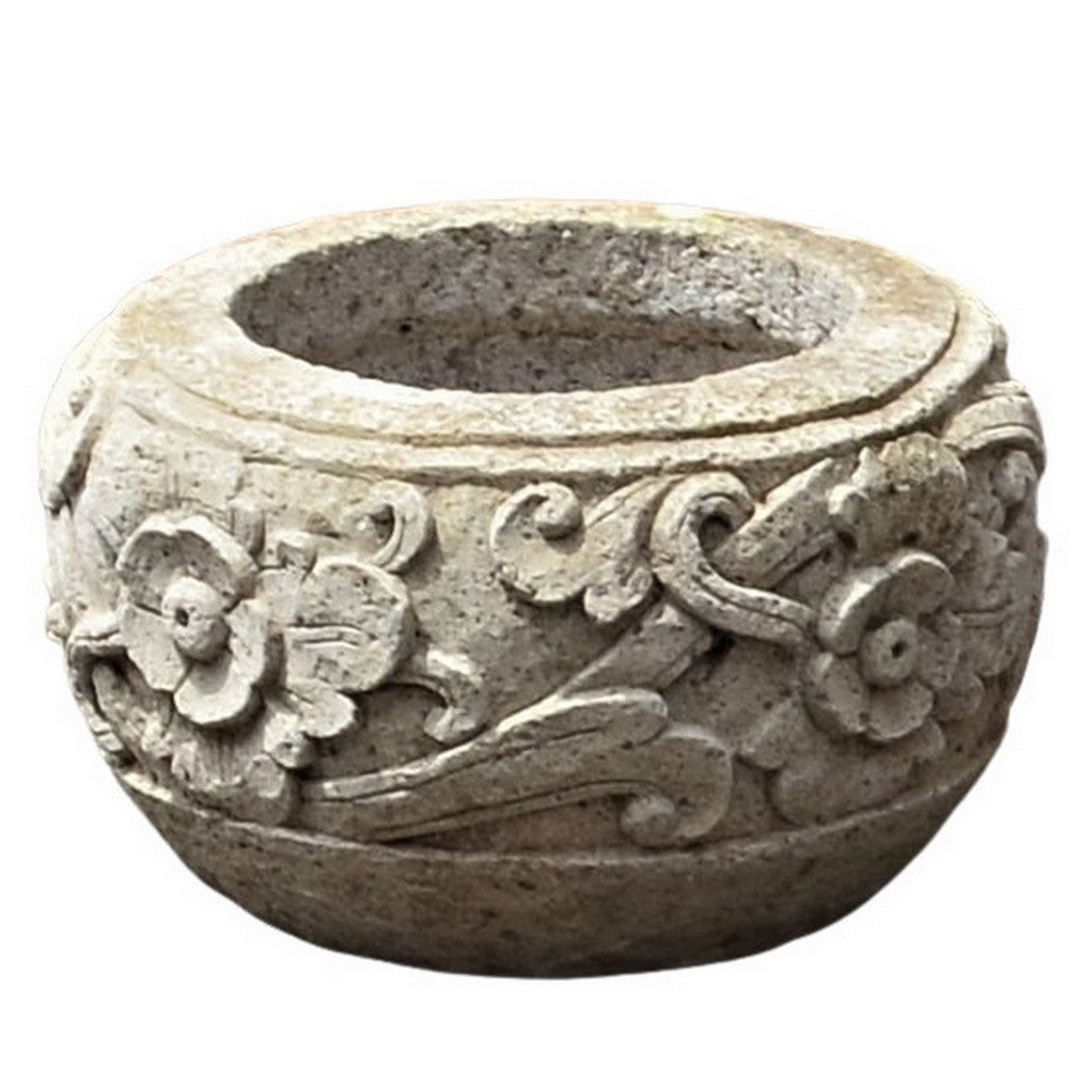 Indonesian Carved Stone Planter - Berbere Imports