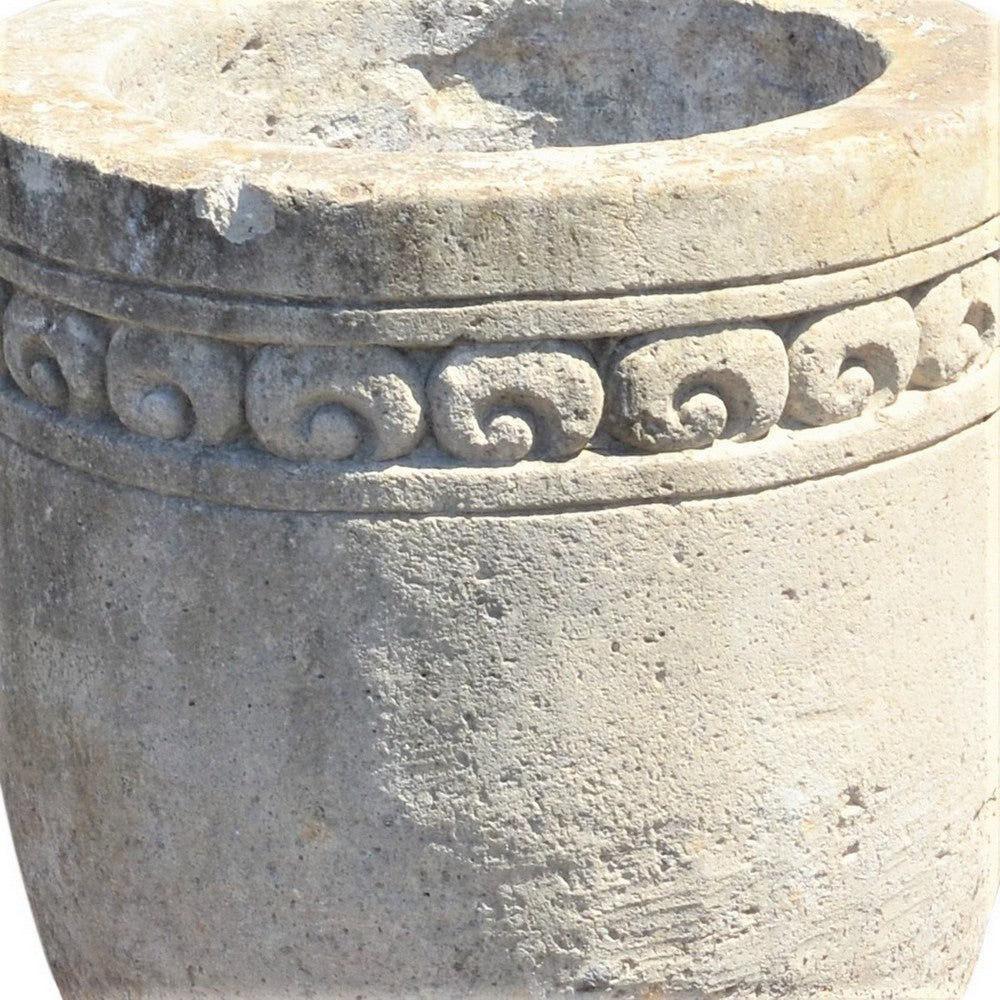 Indonesian Carved Stone Planter - Berbere Imports