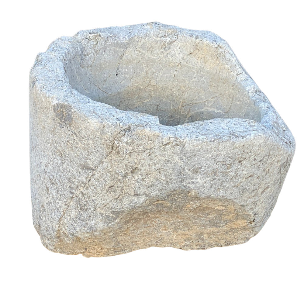 Antique Turkish Stone Planter - Berbere Imports