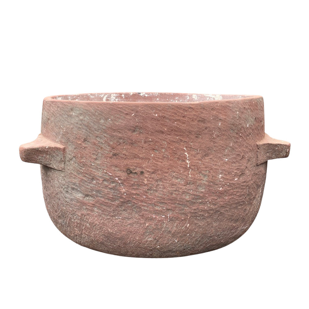 Antique Stone Kundi Planter With Handles - Berbere Imports