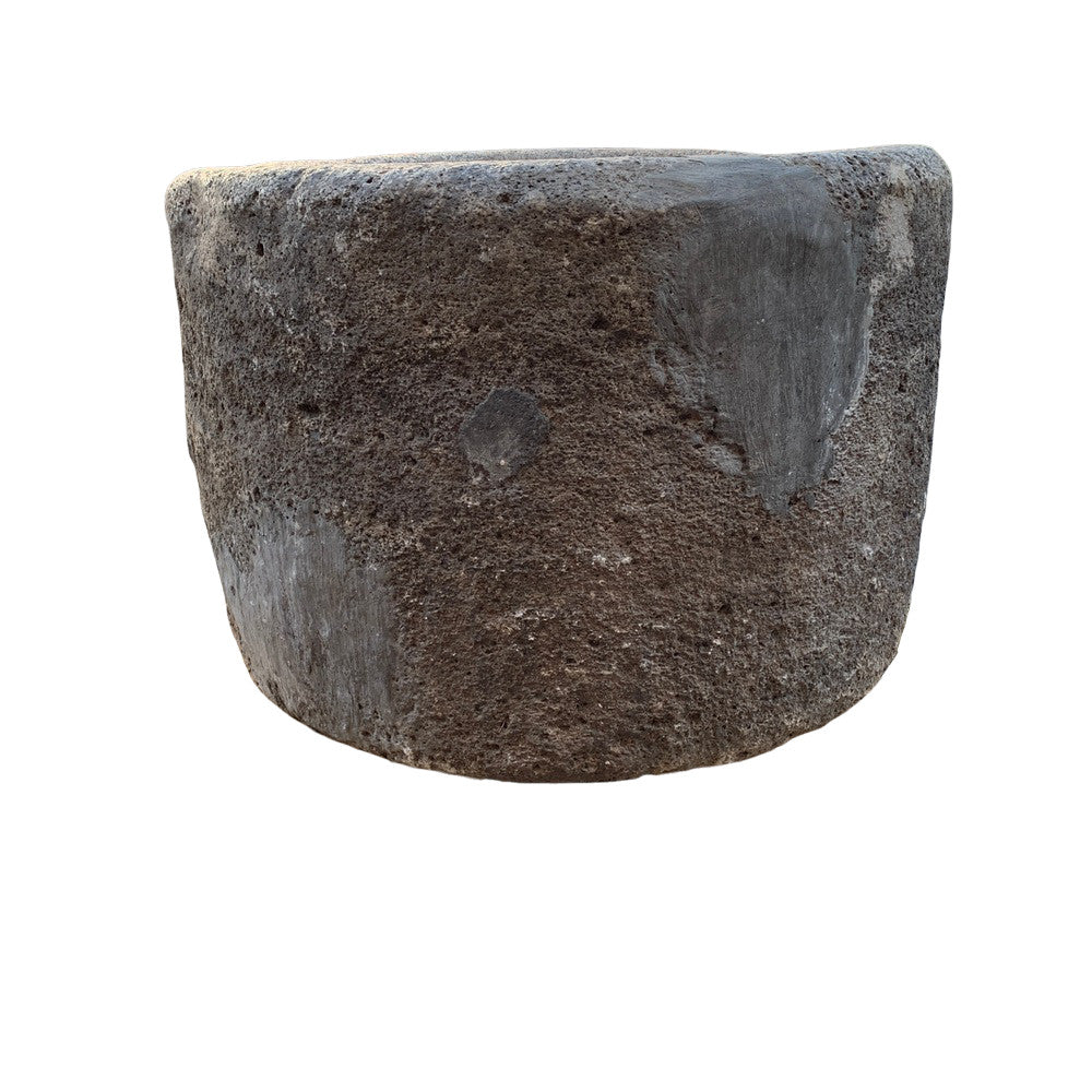 Antique Round Stone Planter - Berbere Imports