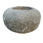 Low Round Natural Stone Planter - Berbere Imports