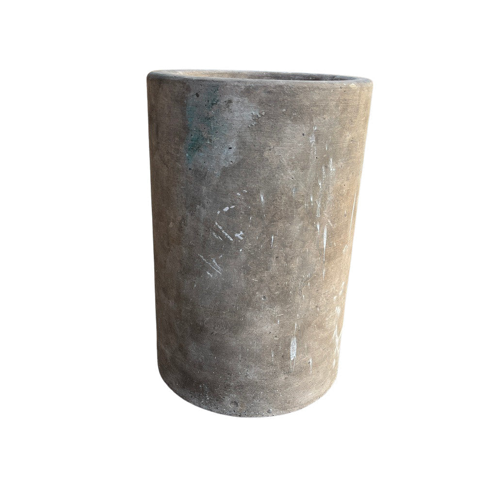 Mexican Cylindrical Stone Planter - Berbere Imports