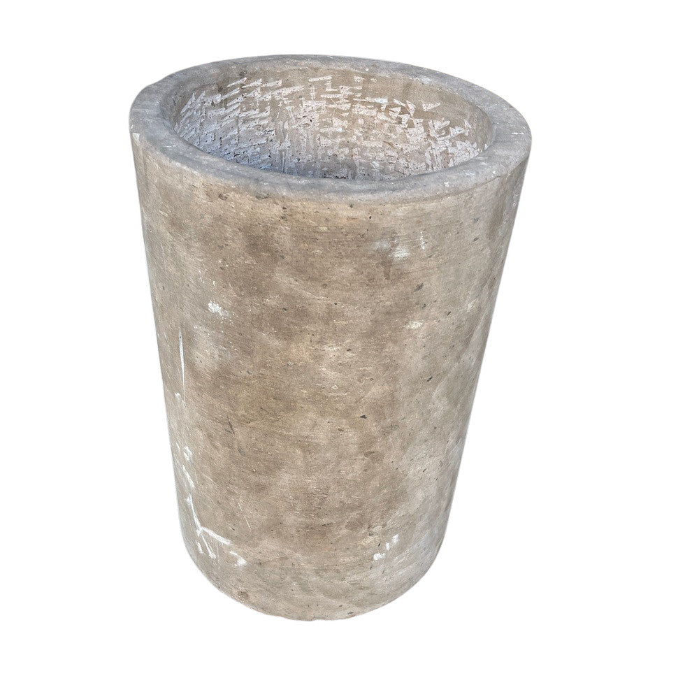 Mexican Cylindrical Stone Planter - Berbere Imports