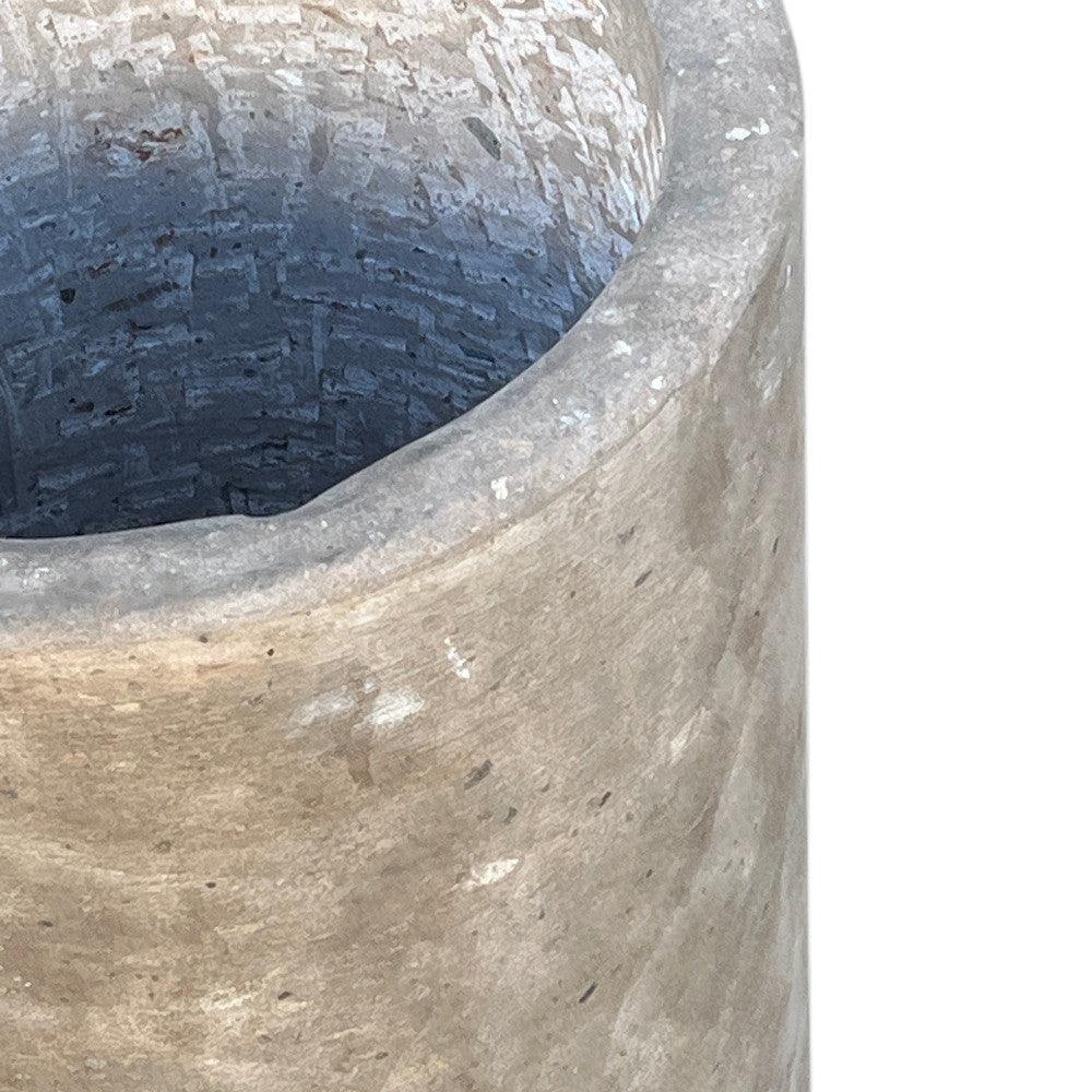 Mexican Cylindrical Stone Planter - Berbere Imports