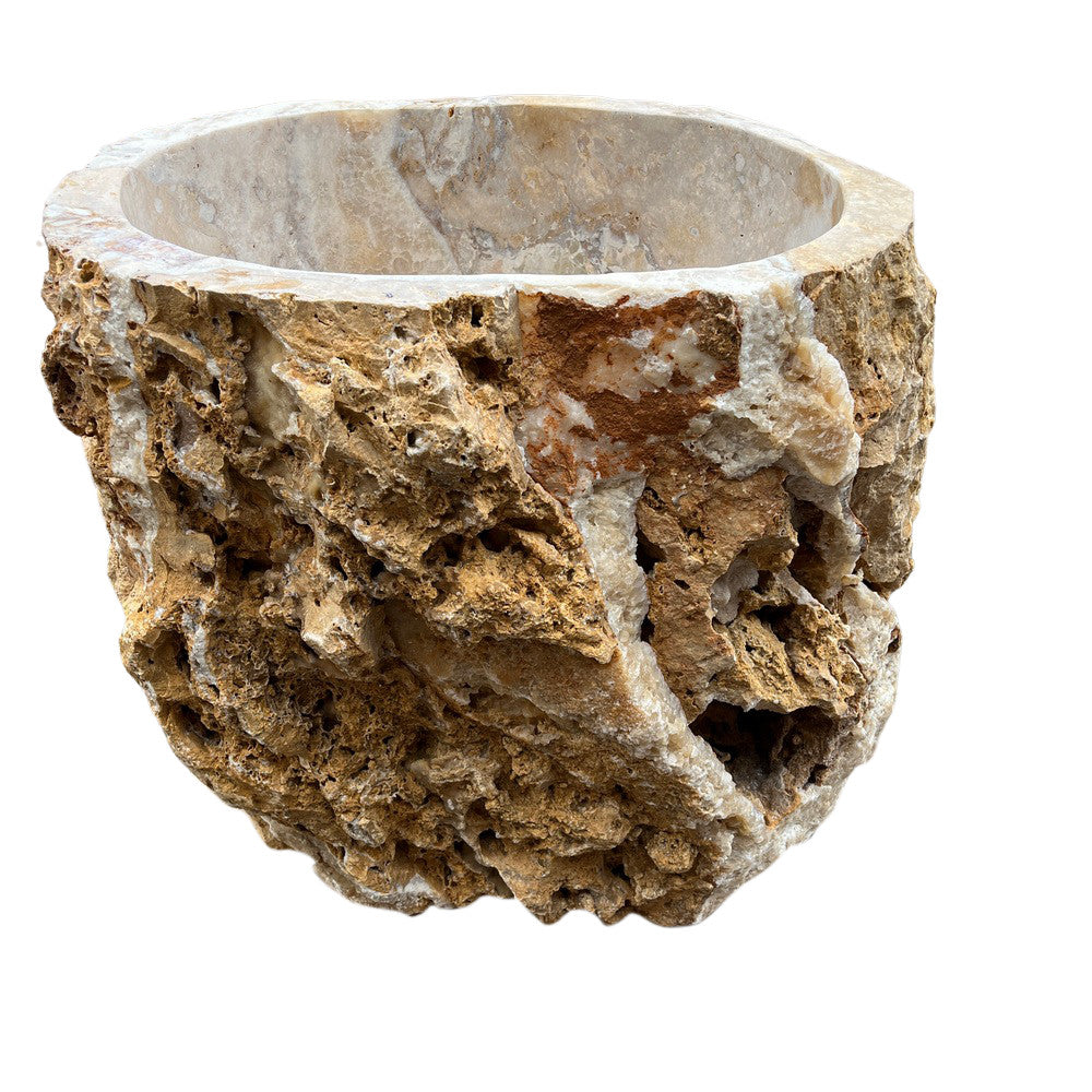 Natural Honey Onyx Planter - Berbere Imports