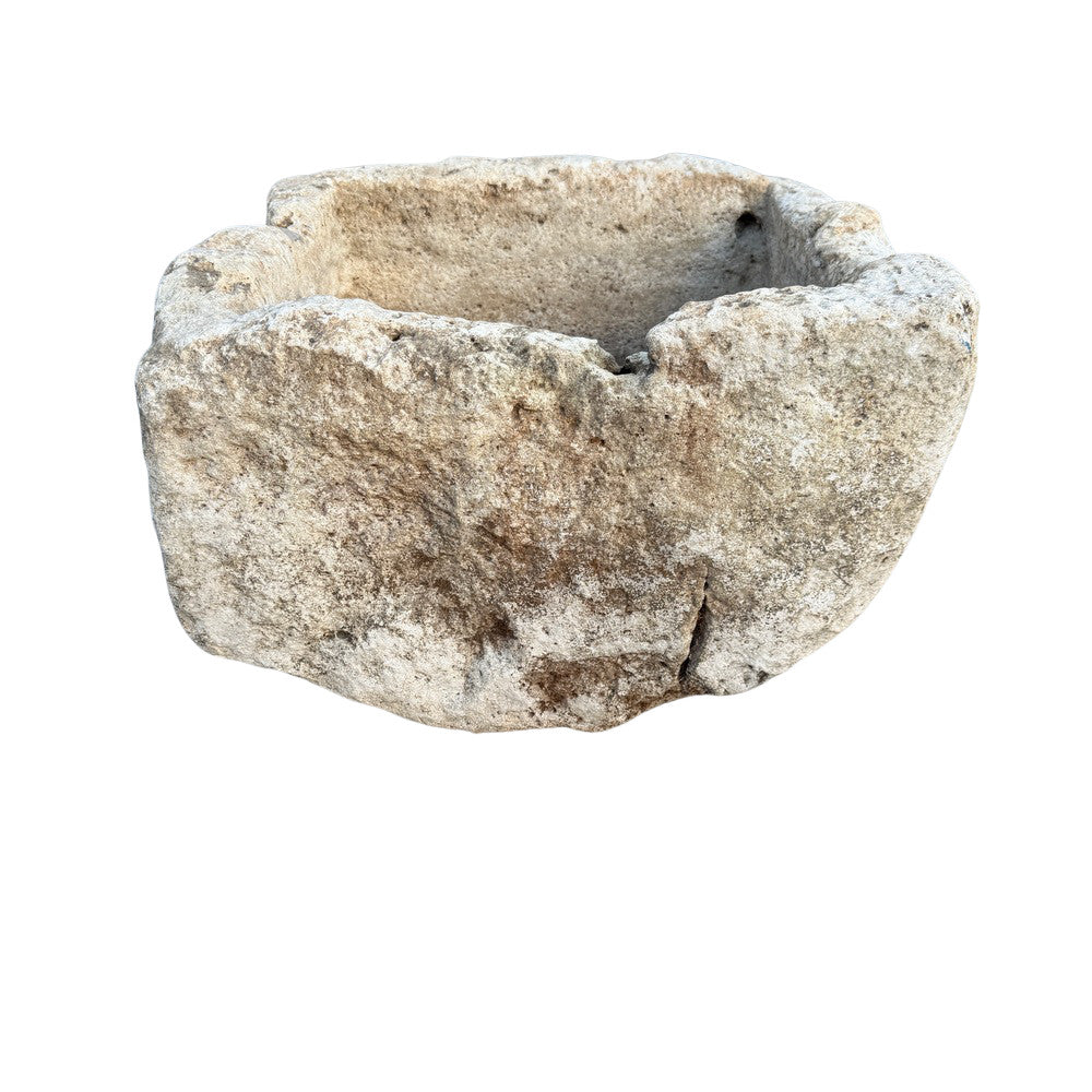 Antique Indonesian Limestone Planter  - Berbere Imports