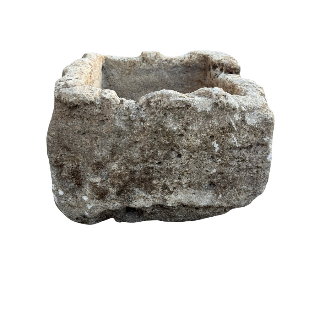 Antique Indonesian Limestone Planter  - Berbere Imports
